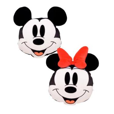 Imagem de Kit Dupla Disney Almofadas Formato Huggy Mickey e Minnie Mouse Zona Cr