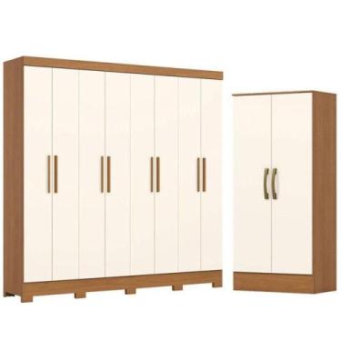 Imagem de Guarda Roupa Casal 8 Portas 4 Gavetas Prime B51 Com Armário Multiuso P