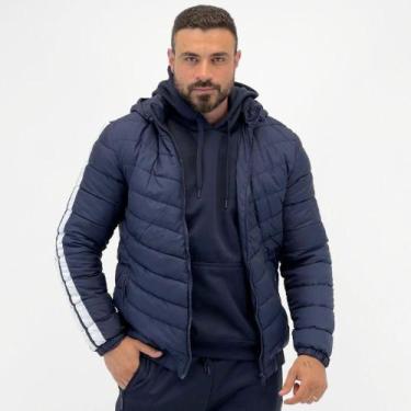 Imagem de Jaqueta Sea Surf Puffer em Nylon com Capuz Masculina, M, Marinho