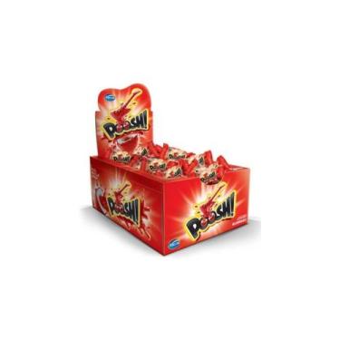 Imagem de Chiclete Poosh Caixa C/40unid. - 200g, MORANGO