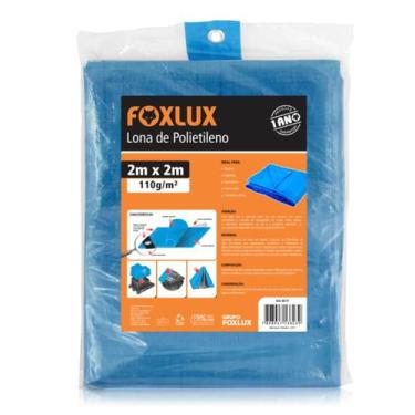 Imagem de Lona Azul De Polietileno 2M X 2M Com Ilhoses Metálicos - Foxlux