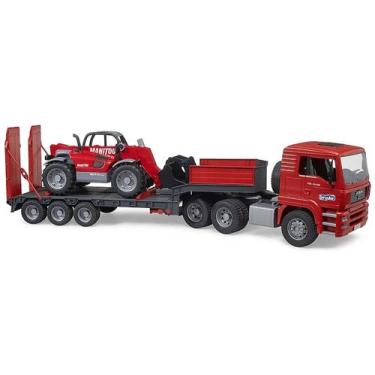 Imagem de Caminhão Man guincho com trator telescópico Bruder 1/16 cor:Vermelha, 