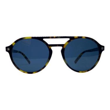 Imagem de Óculos de Sol Unissex Zegna 0180 Acetato Redondo - Ermenegildo Zegna, 