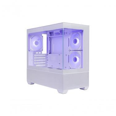 Imagem de Gabinete Gamer Elite 490 Vidro Panoramico 3 Fans ARGB Branco Cooler Master E490-WHNN-S00