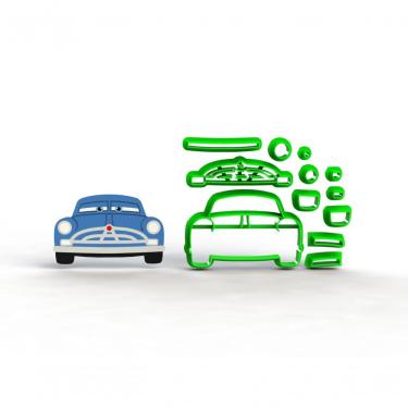 Imagem de Cortador Doc Hudson Modular para Pasta Americana Plástico PLA Biodegradável 6CM HB Formas e Cortadores