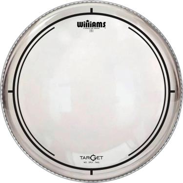 Imagem de Pele para Bumbo Dupla 22 Polegadas Clear Equilíbrio Tonal Sustain Controlado Transparente Evan Williams