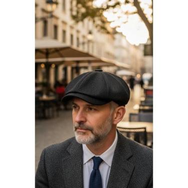 Imagem de Boina Inglesa Masculina Estilo Peaky Blinders - Preto Ajustá - Congrat