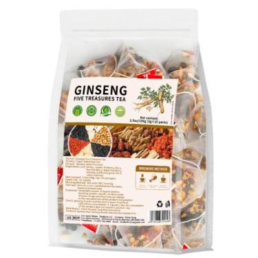 Imagem de Chá Herbal Ginseng Cinco Tesouros para os Rins 100 g, 20 sachês - Marc