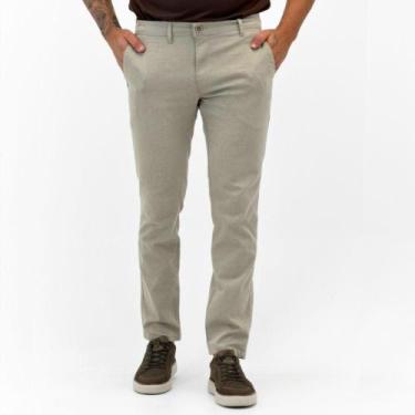 Imagem de Calça Ogochi Esporte Fino Slim Masculina, 42, Caqui
