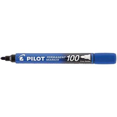 Imagem de Pincel Marcador Permanente Sca 100 Ponta Redonda Azul - PILOT