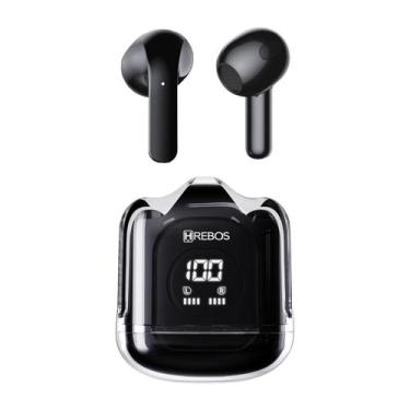 Imagem de Fone de ouvido Sem Fio FlexiBeats Com Case Carregadora - HREBOS, Preto