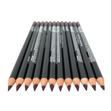 Imagem de Lápis delineador labial de madeira, 12 peças, cor intensa e profunda, 