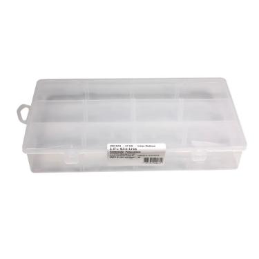 Imagem de Estojo Multiuso EP-040 com 12 Divisórias Reguláveis Plástico Organizador para Canetas e Ferramentas Preto Emifran 15,5CM