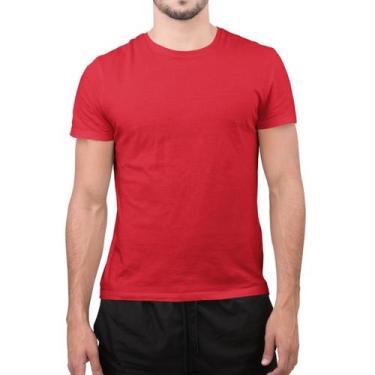 Imagem de Camiseta Lisa Básica Masculina 100% Algodão - - Marrom - M - Marrom - 