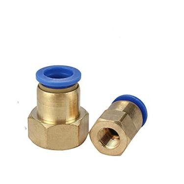 Imagem de 3 pecas PCF "OD. Conector pneumático de 4mm-12mm de tubo de mangueira 1/8 '' 1/4 '' 3/8 '' 1/2 ' 'BSP. Thread fêmea empurrão no encaixe para a articulação da tubulação de ar YYDFPIIA