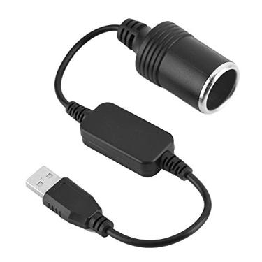Imagem de Cabo Conversor Fêmea de Soquete de Isqueiro de Carro 12V, USB Macho para Cabo Conversor de Soquete de Isqueiro de Carro 12V Fêmea