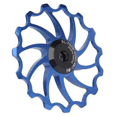 Imagem de Rolo de guia do desviador traseiro, fácil de instalar Rolo de guia traseiro para mountain bike para bicicletas de estrada(azul)