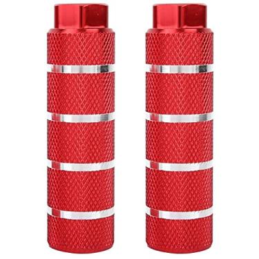 Imagem de Pedal traseiro de bicicleta da Vbest Life, liga de alumínio universal, orifício grande, roquete, lançador, pedal traseiro, Vermelho