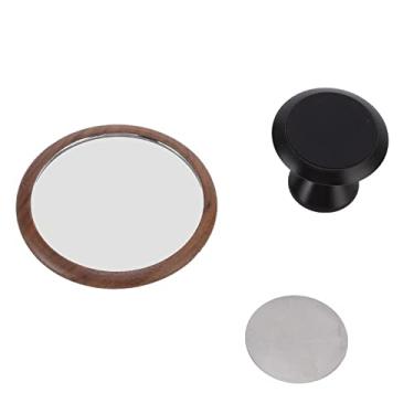 Imagem de Espelho refletivo de observação de taxa de fluxo de café, ferramenta de máquina de café, rotação multidirecional visível espelho de observação de extração de café base preta de nogueira