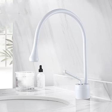 Imagem de Torneira da bacia escovado ouro preto prata torneira deck montado lavatório torneira misturador quente & Torneira de latão frio para banheiro, short branco, china