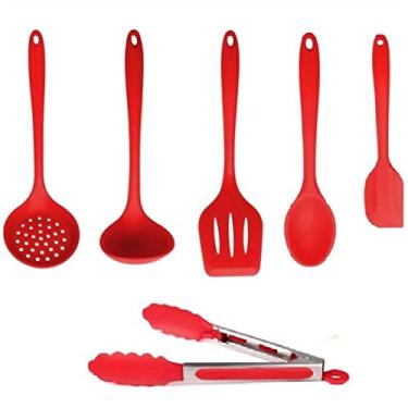 Imagem de Kit de Utensílios de silicone MTA 6Pç Vermelha Grande 9122