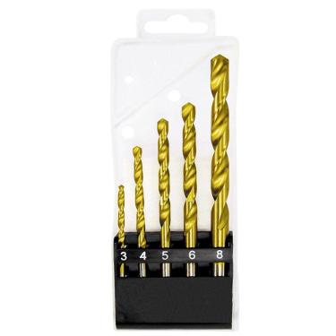 Imagem de Kit Brocas Para Metal Revest Titânio 3 a 8mm 5 Pçs 723839 MTX