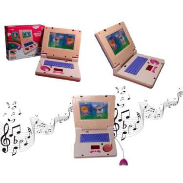 Imagem de Brinquedo Laptop Infantil Musical Com Som E Luzes Animais - Mini Pc Ed