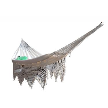 Imagem de Rede Dormir Casal Luxo KingSize 100% Algodão Safira Crua