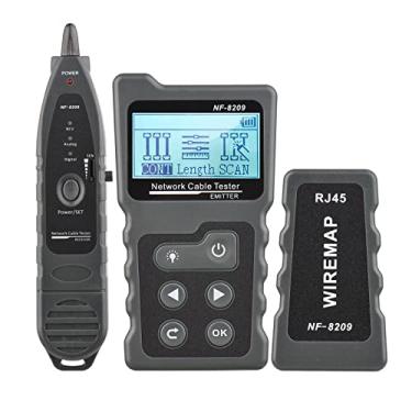 Imagem de ERYUE Testador de cabos,Testador de cabo de rede LCD multifuncional Rastreador de fio PoE Checker Inline Testador de corrente e tensão PoE com testador de cabo com função iluminar