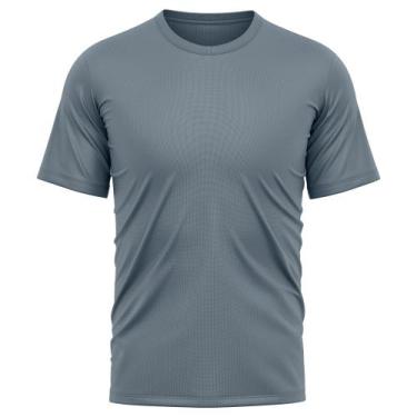 Imagem de Camiseta Masculina Dry Fit Proteção Solar Uv Básica Lisa Treino Academ