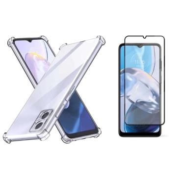 Imagem de Capa Capinha Anti Impacto + Película 9D Cerâmica Compatível Com Moto E22 - (Hard Glass Store)