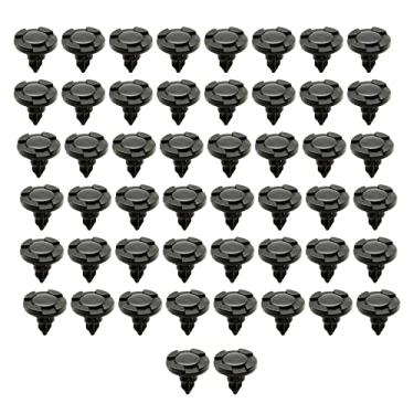 Imagem de MOOKEENONE 50 x 8 mm Clipes de para-choque Auto Rebites de plástico para carro Peças de pino de pressão para para-lama