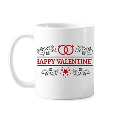 Imagem de Caneca vermelha preta de cerâmica para café e porcelana do Dia dos Namorados