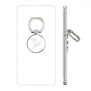 Imagem de Anel de telefone com padrão de pombo abstrato de origami branco suporte de laço ajustável