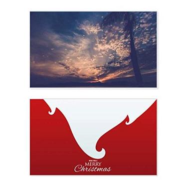 Imagem de Orange Dark Blue Sky Clouds Holiday Holiday Merry Christmas Congrats Card Christmas Letter Message