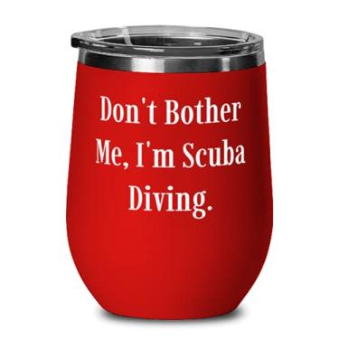 Imagem de Don't Inther Me, I'm Scuba Diving. Taça de vinho, presente de mergulho, copo de vinho para homens e mulheres