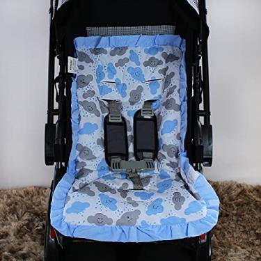 Imagem de Capa de Carrinho Acolchoada Macia MT Várias Estampas (Nuvem Azul)