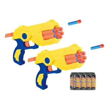 Imagem de Lança Dardos Com Munição E Alvo - Amarelo