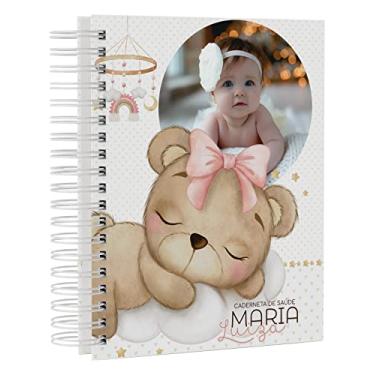 Imagem de Caderneta De Vacinação Atualizada Tema URSINHA NUVEM com Foto e Nome