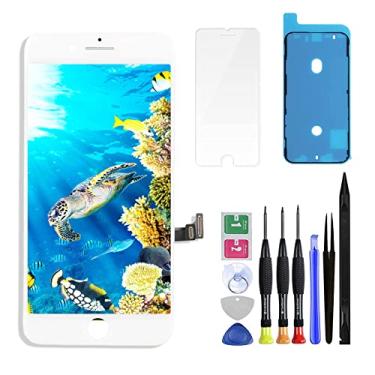 Imagem de Tela de substituição para iPhone 8 Plus – Kit de substituição LCD e tela digitalizadora 3D Touch Montagem completa para iPhone 8 Plus 5,5 polegadas modelo A1864 A1897 A1898 com ferramentas de reparo (branco)