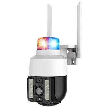 Imagem de Câmera de segurança PTZ HD externa, câmera de vigilância IP WiFi 720P 1080P 1536P com iluminação de destaque visão noturna colorida rastreamento automático áudio bidirecional IP66 (3MP)