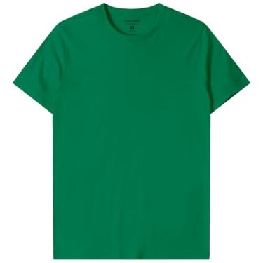 Imagem de Camiseta Basica Masculina Meia Malha Malwee 1000015037V1 Cor:Verde Bandeira;Tamanho:GG