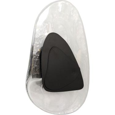 Imagem de Arandela Stone Ø20x30cm Preto  Vidro Translucido Moderna Led