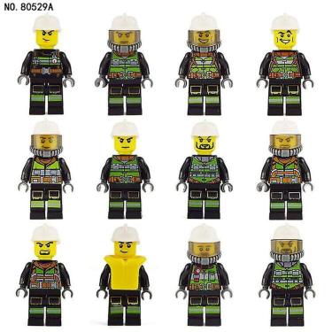 Imagem de 12pcs bombeiro Building Block Dolls 12 tipos de oxigênio ma