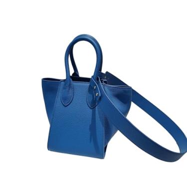 Imagem de Bolsa de ombro em couro legítimo com alça superior para mulheres Bolsa tipo pasta Bolsa com alça ajustável (A)