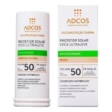 Imagem de Protetor Solar Facial Adcos Stick Ultraleve Fps50 Peach 15G