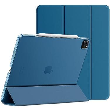 Imagem de JETech Capa para iPad Pro de 12,9 Polegadas (6ª/5ª Geração, Modelo 2022/2021), Estojo Inteligente com Suporte Fino e Rígido Traseiro com Ativação/Repouso Automático (Azul Verde)