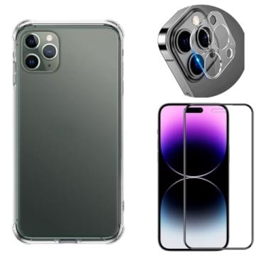 Imagem de Kit Capa Capinha Anti Impacto Aveludada + Película 3D + Película Câmera Para iPhone 14 14 Pro 14 Pro Max (iPhone 14 Pro Max)