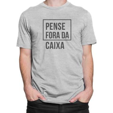 Imagem de Camiseta Pense Fora Da Caixa Frases Design Camisa Unissex Cpl - Bhardo