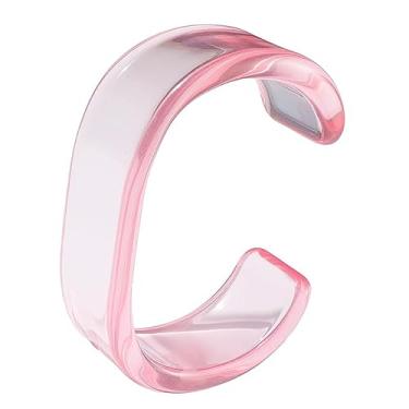 Imagem de Caiyao Pulseira de resina acrílica quadrada colorida pulseiras de placa de acetato de tartaruga pulseira vintage larga irregular de plástico geométrico para mulheres joias para meninas adolescentes, Resina, resina